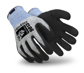 Imágen de HexArmor 9000 Series 9013 Negro/Azul/Gris 10 Polietileno/Fibra de vidrio/SuperFabric Recubrimiento sin costuras Guantes resistentes a cortes (Imagen principal del producto)