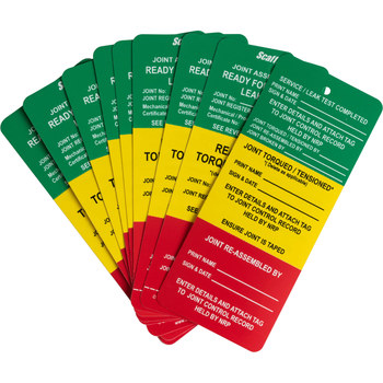 Brady 833763 Negro/Blanco Sobre Verde/Amarillo/Rojo Polipropileno Etiqueta De Inspección Conjunta - Ancho 3.25 pulg. - Altura 7.625 pulg. - 54766