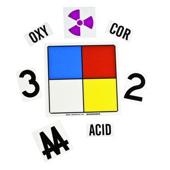 Imágen de Brady B-120 Poliéster reforzado con fibra de vidrio Cuadrado Blanco Señal de advertencia química 58656 (Imagen principal del producto)