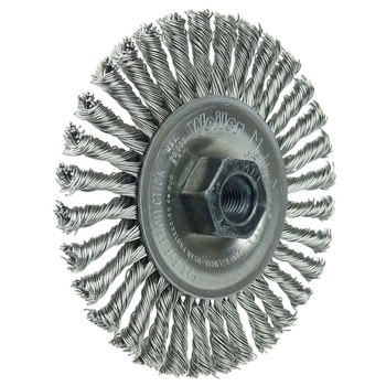 Weiler Roughneck 13132 Cepillo de rueda - Anudado - Circular trenzado Acero inoxidable cerda