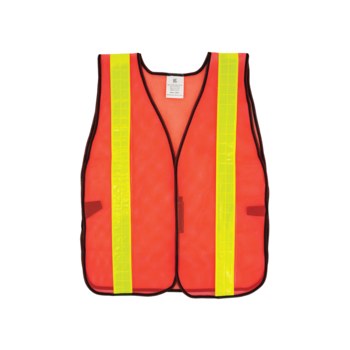 Global Glove FrogWear HV Chaleco de seguridad de alta visibilidad GLO-10-2IN - tamaño Grande - Malla Poliéster - Naranja de alta visibilidad - 01903