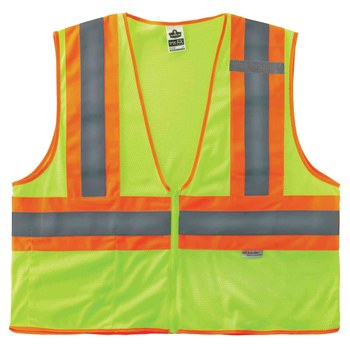 Ergodyne Glowear 8230Z Chaleco de alta visibilidad 21325 - tamaño Grande/XG - Poliéster - Lima de alta visibilidad - ANSI clase 2