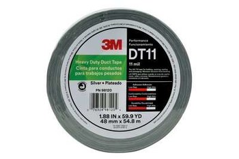 3M DT11 Negro Cinta para ductos - 1.88 pulg. Anchura x 60 yd Longitud - 11 mil Espesor - 17228