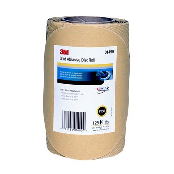3M Stikit 01490 Rollo de discos PSA - 8 pulg. - P150 - Grueso - Óxido de aluminio