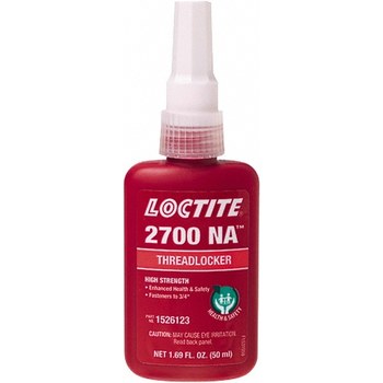 Loctite 2700NA Rojo Fijador de rosca IDH:1526123 - Alto Fuerza - 50 ml Botella - 00107