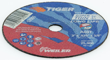 Rueda de corte 57001 - 3 pulg. - Óxido de aluminio - 60 - T
