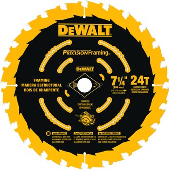 Imágen de Hoja de sierra circular Precision Framing DW3599B10 de Carburo de tungsteno por 7 1/4 pulg. de DEWALT (Imagen principal del producto)