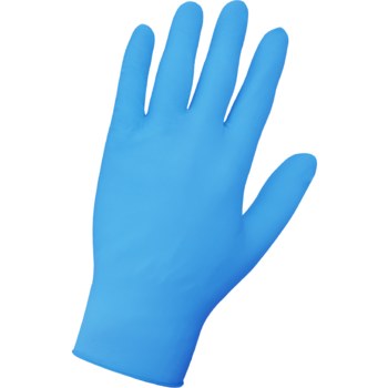 Global Glove 705PFE Azul Grande Nitrilo Guantes desechables - Grado Industrial - acabado Áspero - Longitud 9 pulg. - 705pfe lg
