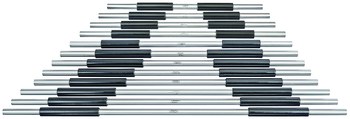 Imágen de Juego de varillas de medición de extremos S234MJ de 300-575mm en pasos de 25mm por 6.3mm,9.5mm,11mm de Starrett (Imagen principal del producto)