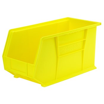 Imagen de Akro-mils Akrobin 60 lb Amarillo Polímero de grado industrial Colgado/Apilado Contenedor de almacenamiento (Imagen principal del producto)