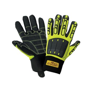 Global Glove Vise Gripster SG9966 Amarillo Grande Cuero sintético Cuero sintético Guante de trabajo - acabado Áspero - sg9966 lg