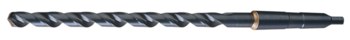 Chicago-Latrobe 110X Heavy-Duty Taladro de vástago cónico - Corte de mano derecha - Punta Con Muescas 118° - Acabado Óxido de vapor - Longitud Total 12 pulg. - Flauta Espiral - Acero de alta velocidad - Vástago #2 Conicidad Morse - 51433