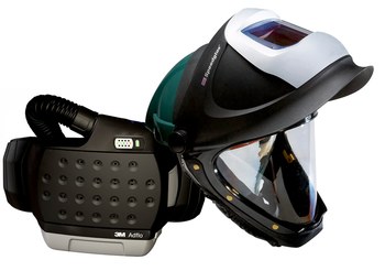 3M Adflo 34-0705-SGV Máscara completa Respirador para soldadura - Montado en cinturón - Montado en cinturón - ADF 2800 horas, PAPR: hasta 12 horas Ion de litio - 051141-56170