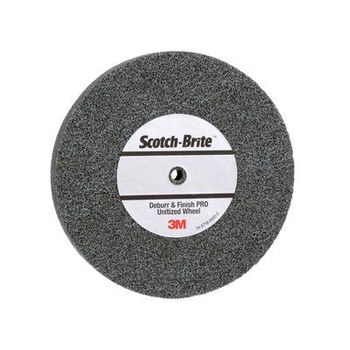 3M Scotch-Brite Unificado Cerámico Mediano Rueda de desbastado y acabado PRO - Diámetro 5 pulg. - Agujero Central 1/4 pulg. - Grosor 1/2 pulg. - 65079