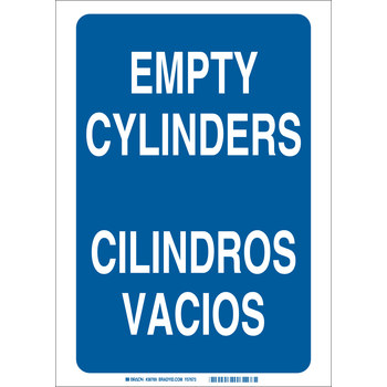 Imágen de Brady B-401 Poliestireno Rectángulo Azul Inglés/Español Señal de almacenamiento de productos químicos 38769 (Imagen principal del producto)