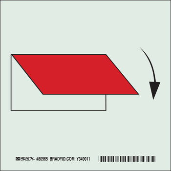 Imágen de Brady Rojo sobre negro Brillo en la oscuridad Poliéster 80965 Etiqueta marina (Imagen principal del producto)