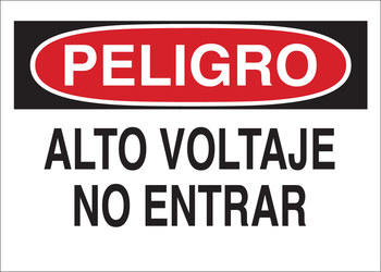 Imágen de Brady B-120 Poliéster reforzado con fibra de vidrio Rectángulo Blanco Español Cartel de seguridad eléctrica 39531 (Imagen principal del producto)