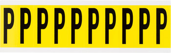 Imágen de Brady 34 Series Negro sobre amarillo Interior Paño de vinilo 34 Series Carta 3440-P Etiqueta en forma de letra (Imagen principal del producto)