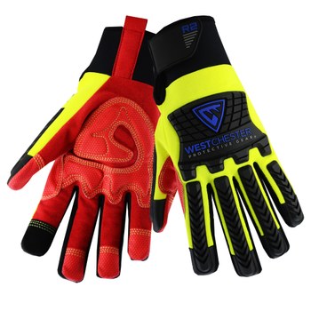 West Chester R2 Safety Rigger 87810 Amarillo/rojo XL Cuero sintético/TPR Sintético Cuero sintético/TPR Guantes de trabajo - Longitud 10.5 pulg. - 662909-869128