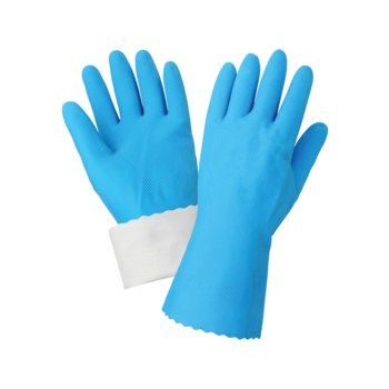 Global Glove FB140 Azul Grande Látex Guantes de trabajo - 140fb lg