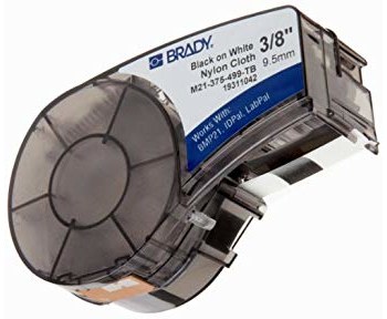 Imágen de Brady Negro sobre blanco Nailon Transferencia térmica 21-375-499M Cartucho de etiquetas para impresora de transferencia térmica continua (Imagen principal del producto)