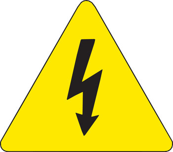 Imágen de Brady Negro sobre amarillo Triángulo Vinilo 60213 Etiqueta de advertencia de alto voltaje (Imagen principal del producto)