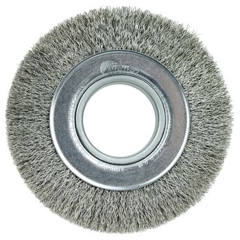 Weiler 06450 Cepillo de rueda - Rizado Acero inoxidable cerda
