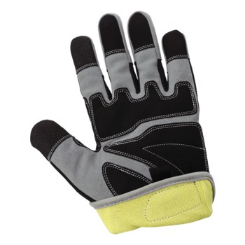 Global Glove Hot Rod Gloves HR8200KEV Gris/Negro Grande Cuero sintético Sintético Guantes de mecánico resistentes a los cortes - 810033-29090