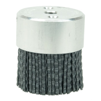 Weiler Nylox Carburo de silicio Disco de cerdas - Mediano grado - Accesorio Eje - Diámetro de la cerda 0.055 pulg. - 85752