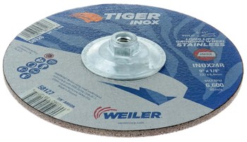 Weiler Tiger inox Disco de corte y esmerilado 58126 - 9 pulg. - INOX - 24 - R