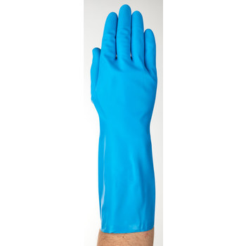 Ansell AlphaTec 37-501 Azul 9.5 Nitrilo No compatible Guantes resistentes a productos químicos - Longitud 13 pulg. - 076490-13479