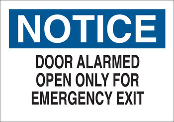 Imágen de Brady B-401 Poliesterino de alto impacto Rectángulo Blanco Inglés Cartel de salida de emergencia 22533 (Imagen principal del producto)