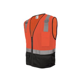 Global Glove FrogWear GLO-049 Chaleco de alta visibilidad GLO-049/LG - tamaño Grande - Poliéster - Naranja - ANSI clase 2 - glo-049 lg