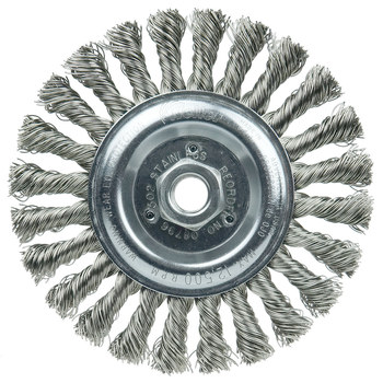 Weiler Roughneck 08796 Cepillo de rueda - Anudado - Circular trenzado Acero inoxidable cerda