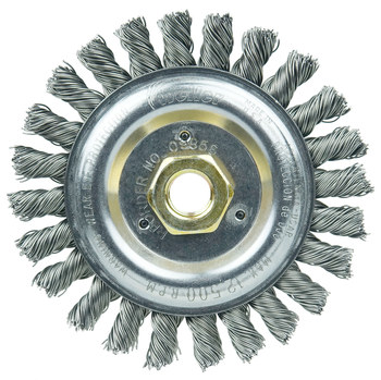 Weiler Roughneck 09856 Cepillo de rueda - Anudado - Circular trenzado Acero cerda
