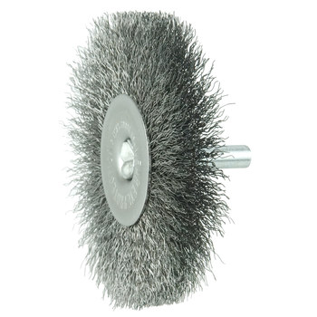 Weiler Acero Cepillo de cerdas radiales - Diámetro de la cerda 0.008 pulg. - 17964