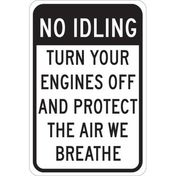 Imágen de Brady B-555 Aluminio Rectángulo Inglés Carteles de alto, control de tráfico y pancartas 124410 (Imagen principal del producto)