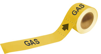 Imágen de Brady Pipe Markers-To-Go Negro sobre amarillo Plástico 20432 Marcador de tubería autoadhesivo (Imagen principal del producto)