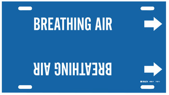 Imágen de Brady Blanco sobre azul Plástico 4302-F Marcador de tubería con correa (Imagen principal del producto)