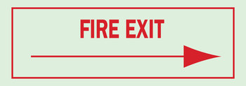 Imágen de Brady Bradyglo B-324 Poliéster Rectángulo Verde Inglés Cartel de salida de incendios 80231 (Imagen principal del producto)