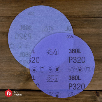 3M Hookit Recubierto Óxido de aluminio Morada Disco de velcro - Óxido de aluminio - 5 pulg. - P320 - Muy fino - 55717