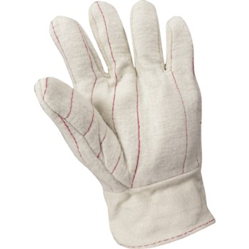 Global Glove Heat Handler CIA317inT Blanco Universal Algodón Guantes de trabajo - Pulgar tipo ala - c26wbt mens