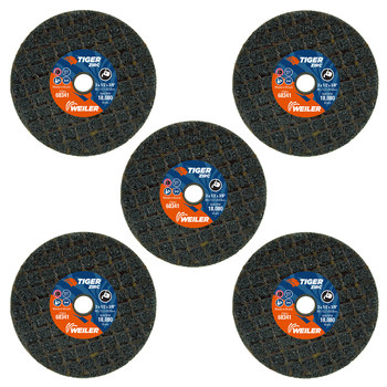 Weiler Tiger Zirc Rueda de enganche portátil 68341 - Tipo 1 (recto) - 3 pulg. - Alúmina-zirconia - 14 - S