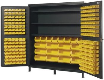 Imagen de Quantum Storage QSC-BG-72SBL 1500 lb Beige Azul Acero al carbono 14 ga Gabinete para cajas (Imagen principal del producto)