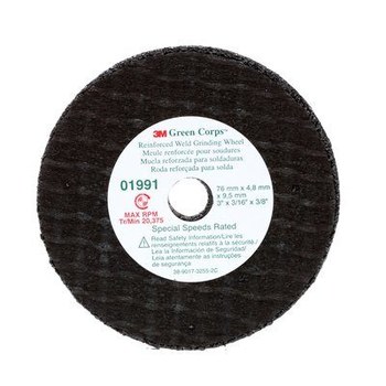 3M Green Corps Rueda de corte 01991 - 3 pulg. - Óxido de aluminio