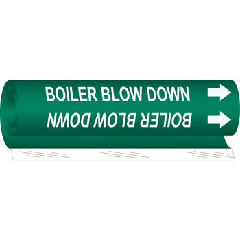 Imágen de Brady Blanco sobre verde Poliéster Alta visibilidad 5800-O Marcador de tubería de envoltura (Imagen principal del producto)