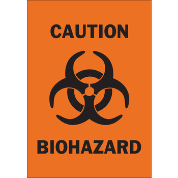 Imágen de Brady B-120 Poliéster reforzado con fibra de vidrio Rectángulo Naranja Inglés Letrero de peligro biológico 69815 (Imagen principal del producto)