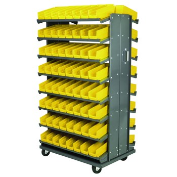 Imagen de Akro-mils APRD120 800 lb Amarillo Gris Revestido en polvo Acero 16 ga Doble cara Bastidor fijo (Imagen principal del producto)