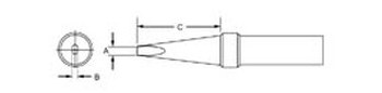 Imágen de Weller - PTD8 Punta plana simple (Imagen principal del producto)
