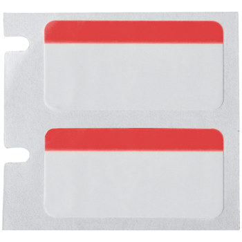 Brady M5-131-494-RD Etiquetas de color - 1 pulg. x 0.5 pulg. - Poliéster - Negro sobre rojo, blanco - B-494